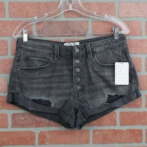 Free People Black Mambo Shorts 27 NWT